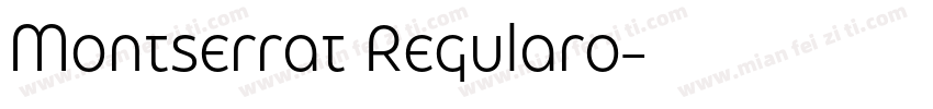 Montserrat Regularo字体转换